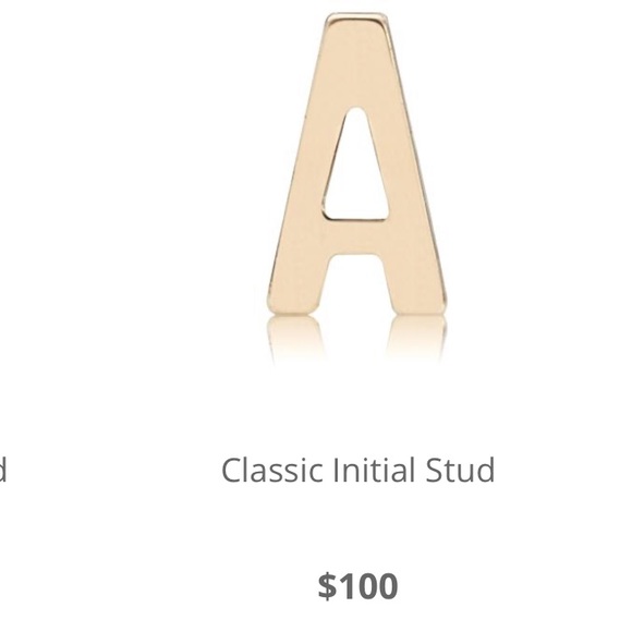 NWT “A” Initial Gold Stud - Picture 2 of 5